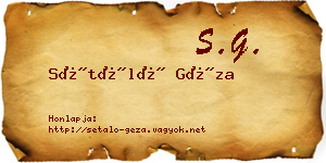 Sétáló Géza névjegykártya
